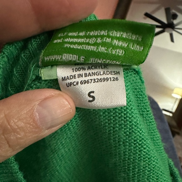 Buddy the Elf Son of a Nutcracker Green Ugly Christmas Sweater Small - Picture 3 of 3